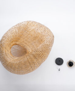 GLOBOSTAR® CARIBBEAN 01724 Boho Κρεμαστό Φωτιστικό Οροφής με Ντουί 1 x E27 AC 220-240V IP20 - Μπεζ - Μ60 x Π60 x Υ38cm 20 01724 10