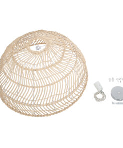 GLOBOSTAR® COMORES 01728 Boho Κρεμαστό Φωτιστικό Οροφής με Ντουί 1 x E27 AC 220-240V IP20 - Μπεζ - Μ60 x Π60 x Y29cm 19 01728 9