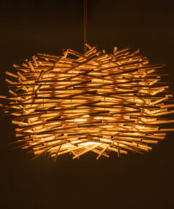 GLOBOSTAR® MINORCA 01729 Boho Κρεμαστό Φωτιστικό Οροφής με Ντουί 1 x E27 AC 220-240V IP20 - Μπεζ - Μ30 x Π30 x Υ18cm 14 01729 2