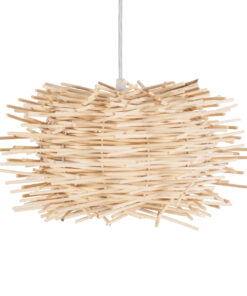 GLOBOSTAR® MINORCA 01729 Boho Κρεμαστό Φωτιστικό Οροφής με Ντουί 1 x E27 AC 220-240V IP20 - Μπεζ - Μ30 x Π30 x Υ18cm 16 01729 4