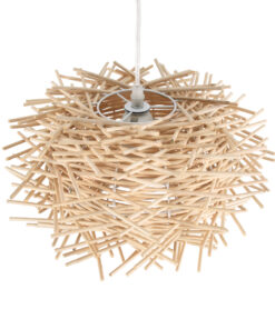 GLOBOSTAR® MINORCA 01729 Boho Κρεμαστό Φωτιστικό Οροφής με Ντουί 1 x E27 AC 220-240V IP20 - Μπεζ - Μ30 x Π30 x Υ18cm 18 01729 6