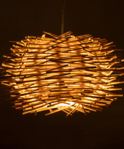 GLOBOSTAR® MINORCA 01730 Boho Κρεμαστό Φωτιστικό Οροφής με Ντουί 1 x E27 AC 220-240V IP20 - Μπεζ - Μ35 x Π35 x Y23cm 14 01730 2