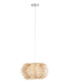 GLOBOSTAR® MINORCA 01730 Boho Κρεμαστό Φωτιστικό Οροφής με Ντουί 1 x E27 AC 220-240V IP20 - Μπεζ - Μ35 x Π35 x Y23cm 15 01730 3