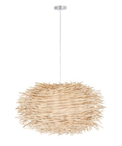 GLOBOSTAR® MINORCA 01731 Boho Κρεμαστό Φωτιστικό Οροφής με Ντουί 1 x E27 AC 220-240V IP20 - Μπεζ - Μ60 x Π60 x Y35cm 15 01731 3