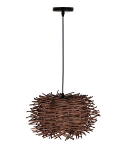 GLOBOSTAR® MINORCA 01732 Boho Κρεμαστό Φωτιστικό Οροφής με Ντουί 1 x E27 AC 220-240V IP20 - Καφέ - Μ30 x Π30 x Υ18cm 15 01732 3