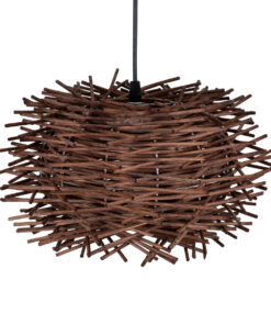 GLOBOSTAR® MINORCA 01732 Boho Κρεμαστό Φωτιστικό Οροφής με Ντουί 1 x E27 AC 220-240V IP20 - Καφέ - Μ30 x Π30 x Υ18cm 18 01732 6