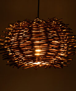 GLOBOSTAR® MINORCA 01733 Boho Κρεμαστό Φωτιστικό Οροφής με Ντουί 1 x E27 AC 220-240V IP20 - Καφέ - Μ35 x Π35 x Υ23cm 14 01733 2