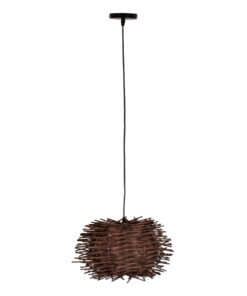 GLOBOSTAR® MINORCA 01733 Boho Κρεμαστό Φωτιστικό Οροφής με Ντουί 1 x E27 AC 220-240V IP20 - Καφέ - Μ35 x Π35 x Υ23cm 15 01733 3