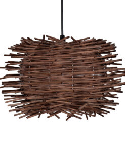 GLOBOSTAR® MINORCA 01733 Boho Κρεμαστό Φωτιστικό Οροφής με Ντουί 1 x E27 AC 220-240V IP20 - Καφέ - Μ35 x Π35 x Υ23cm 16 01733 4