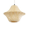 GloboStar® GLOBOSTAR® JUNIPER 01737 Boho Κρεμαστό Φωτιστικό Οροφής με Ντουί 1 x E27 AC 220-240V IP20 - Μπεζ - Μ45 x Π45 x Υ40cm