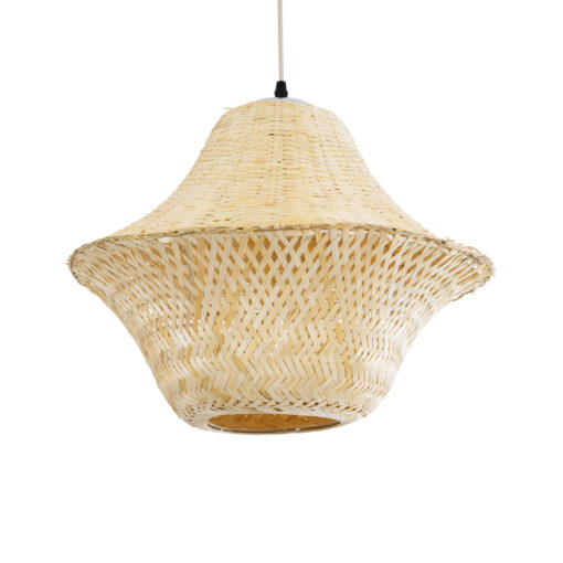 GloboStar® GLOBOSTAR® JUNIPER 01737 Boho Κρεμαστό Φωτιστικό Οροφής με Ντουί 1 x E27 AC 220-240V IP20 - Μπεζ - Μ45 x Π45 x Υ40cm