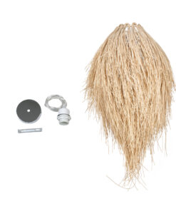 GLOBOSTAR® ARCHIPELAGO 01747 Boho Κρεμαστό Φωτιστικό Οροφής με Ντουί 1 x E27 AC 220-240V IP20 - Μπεζ - Μ30 x Π30 x Υ63cm 20 01747 9