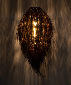 Alternative view of GLOBOSTAR® ARCHIPELAGO 01748 Boho Κρεμαστό Φωτιστικό Οροφής με Ντουί 1 x E27 AC 220-240V IP20 - Καφέ - Μ30 x Π30 x Υ63cm