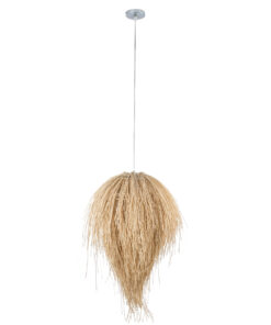 GLOBOSTAR® ARCHIPELAGO 01749 Boho Κρεμαστό Φωτιστικό Οροφής με Ντουί 1 x E27 AC 220-240V IP20 - Μπεζ - Μ40 x Π40 x Υ63cm 14 01749 3