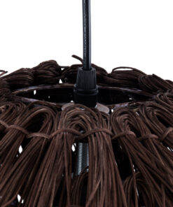 GLOBOSTAR® ARCHIPELAGO 01750 Boho Κρεμαστό Φωτιστικό Οροφής με Ντουί 1 x E27 AC 220-240V IP20 - Καφέ - Μ40 x Π40 x Υ63cm 17 01750 7