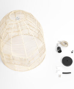 GLOBOSTAR® ALOHA 01751 Boho Κρεμαστό Φωτιστικό Οροφής με Ντουί 1 x E27 AC 220-240V IP20 - Μπεζ - Μ45 x Π45 x Υ48cm 21 01751 11