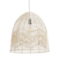 GloboStar® GLOBOSTAR® ALOHA 01751 Boho Κρεμαστό Φωτιστικό Οροφής με Ντουί 1 x E27 AC 220-240V IP20 - Μπεζ - Μ45 x Π45 x Υ48cm