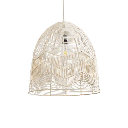 GloboStar® GLOBOSTAR® ALOHA 01751 Boho Κρεμαστό Φωτιστικό Οροφής με Ντουί 1 x E27 AC 220-240V IP20 - Μπεζ - Μ45 x Π45 x Υ48cm