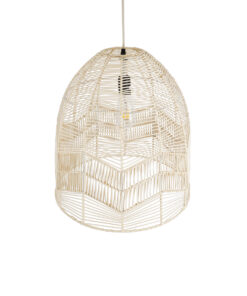 GLOBOSTAR® ALOHA 01751 Boho Κρεμαστό Φωτιστικό Οροφής με Ντουί 1 x E27 AC 220-240V IP20 - Μπεζ - Μ45 x Π45 x Υ48cm 17 01751 7