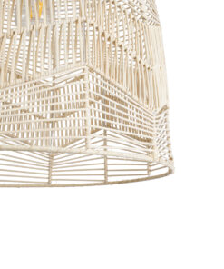 GLOBOSTAR® ALOHA 01751 Boho Κρεμαστό Φωτιστικό Οροφής με Ντουί 1 x E27 AC 220-240V IP20 - Μπεζ - Μ45 x Π45 x Υ48cm 18 01751 8