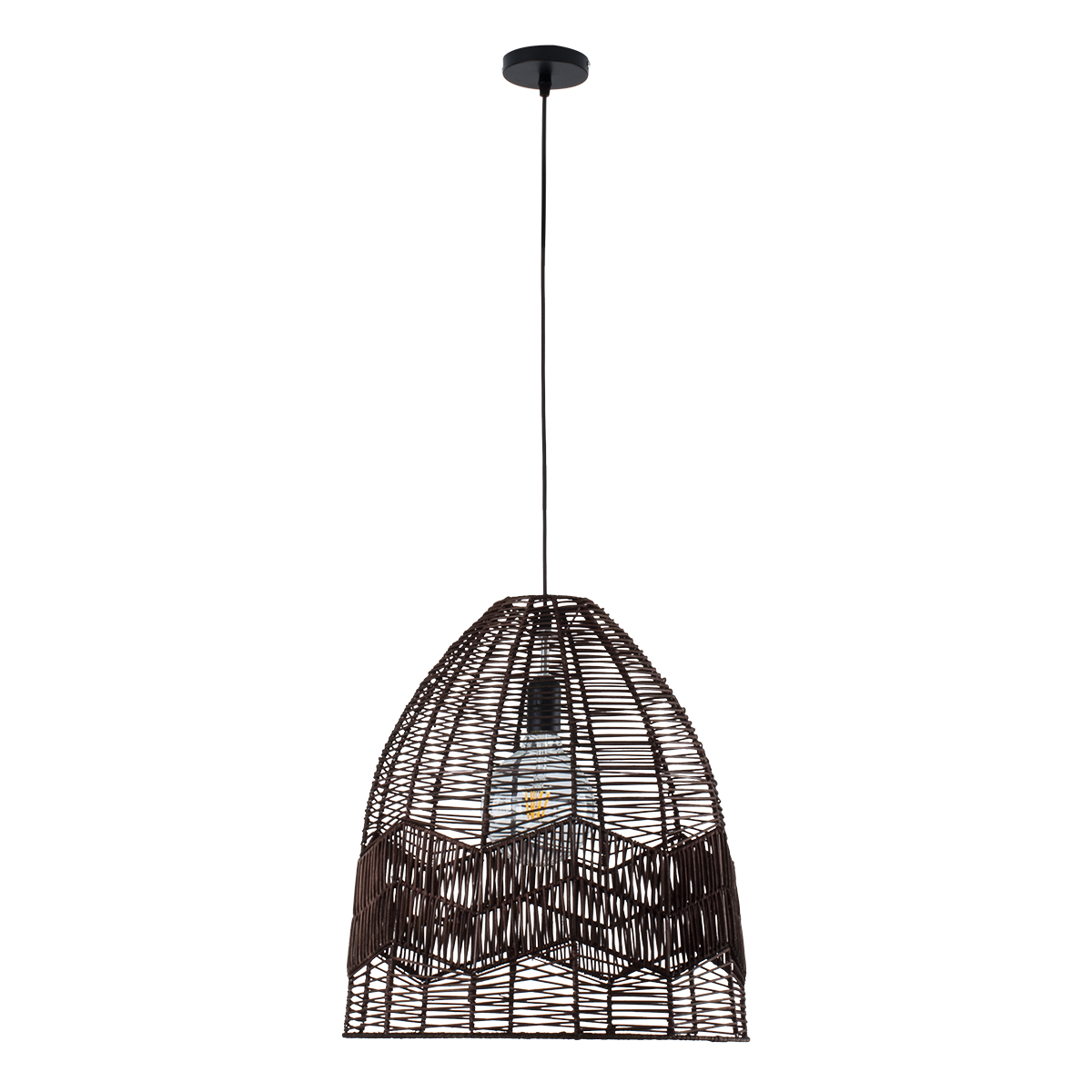 GLOBOSTAR® ALOHA 01752 Boho Κρεμαστό Φωτιστικό Οροφής με Ντουί 1 x E27 AC 220-240V IP20 - Καφέ - Μ45 x Π45 x Υ48cm 5 GLOBOSTAR® ALOHA 01752 Boho Κρεμαστό Φωτιστικό Οροφής με Ντουί 1 x E27 AC 220-240V IP20 - Καφέ - Μ45 x Π45 x Υ48cm - Image 3