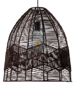 GLOBOSTAR® ALOHA 01752 Boho Κρεμαστό Φωτιστικό Οροφής με Ντουί 1 x E27 AC 220-240V IP20 - Καφέ - Μ45 x Π45 x Υ48cm 15 01752 4