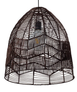 GLOBOSTAR® ALOHA 01752 Boho Κρεμαστό Φωτιστικό Οροφής με Ντουί 1 x E27 AC 220-240V IP20 - Καφέ - Μ45 x Π45 x Υ48cm 16 01752 5