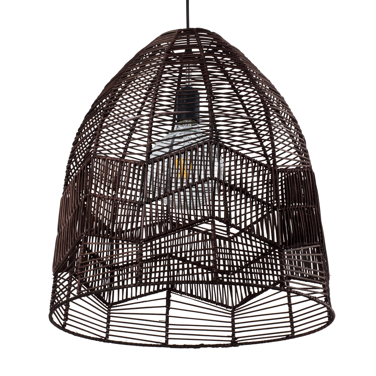 GLOBOSTAR® ALOHA 01752 Boho Κρεμαστό Φωτιστικό Οροφής με Ντουί 1 x E27 AC 220-240V IP20 - Καφέ - Μ45 x Π45 x Υ48cm 7 GLOBOSTAR® ALOHA 01752 Boho Κρεμαστό Φωτιστικό Οροφής με Ντουί 1 x E27 AC 220-240V IP20 - Καφέ - Μ45 x Π45 x Υ48cm - Image 5