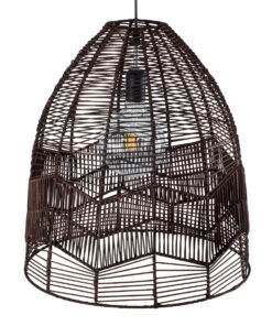 GLOBOSTAR® ALOHA 01752 Boho Κρεμαστό Φωτιστικό Οροφής με Ντουί 1 x E27 AC 220-240V IP20 - Καφέ - Μ45 x Π45 x Υ48cm 17 01752 6