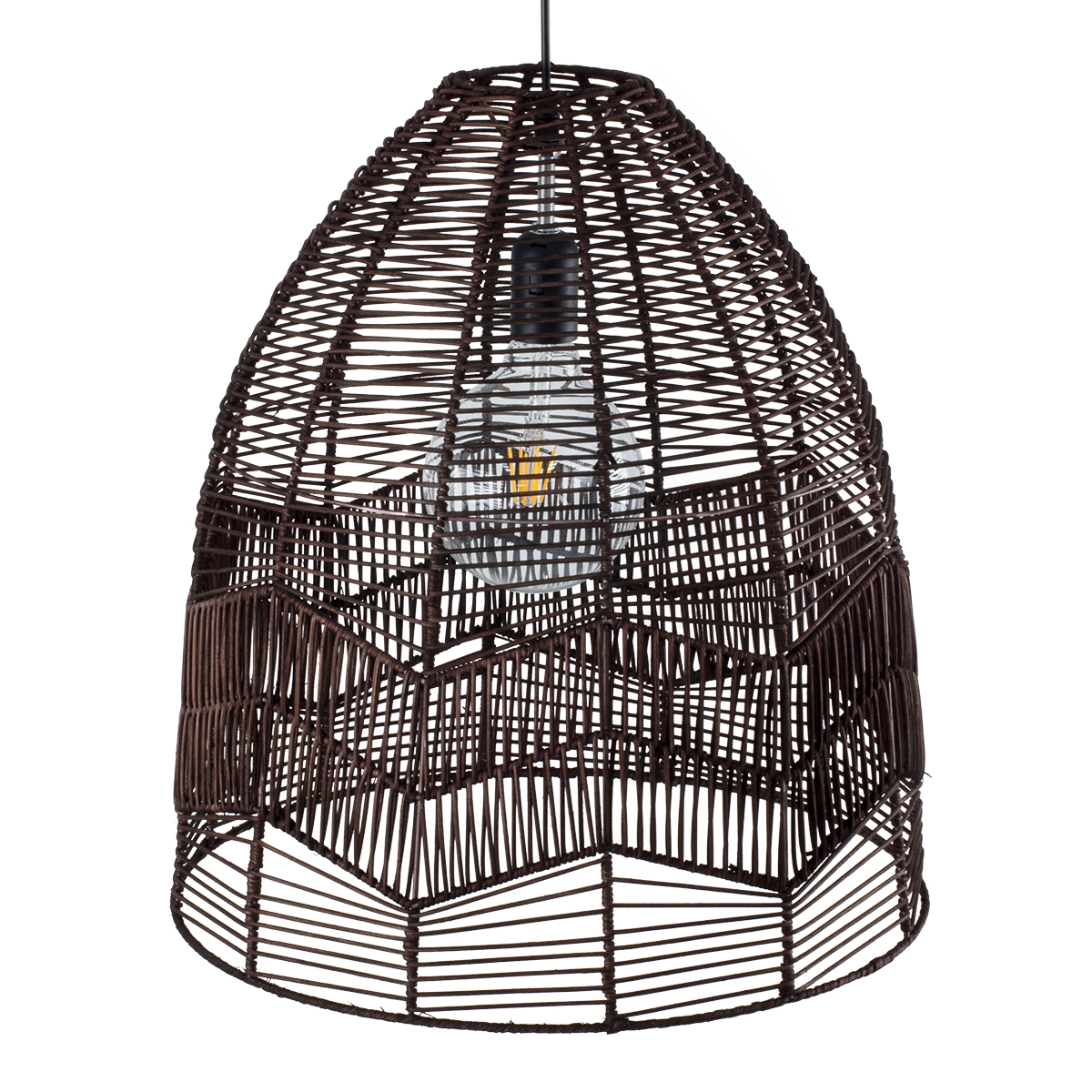 GLOBOSTAR® ALOHA 01752 Boho Κρεμαστό Φωτιστικό Οροφής με Ντουί 1 x E27 AC 220-240V IP20 - Καφέ - Μ45 x Π45 x Υ48cm 8 GLOBOSTAR® ALOHA 01752 Boho Κρεμαστό Φωτιστικό Οροφής με Ντουί 1 x E27 AC 220-240V IP20 - Καφέ - Μ45 x Π45 x Υ48cm - Image 6