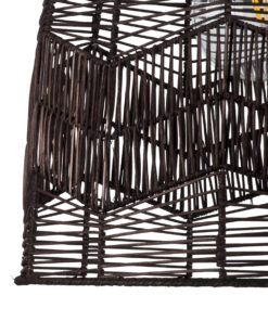 GLOBOSTAR® ALOHA 01752 Boho Κρεμαστό Φωτιστικό Οροφής με Ντουί 1 x E27 AC 220-240V IP20 - Καφέ - Μ45 x Π45 x Υ48cm 19 01752 8