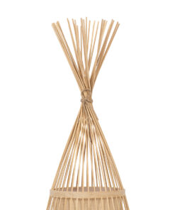 GLOBOSTAR® AZORES 01753 Boho Επιδαπέδιο Φωτιστικό με Ντουί 1 x E27 AC 220-240V IP20 - Μπεζ - Μ30 x Π30 x Υ90cm 16 01753 4