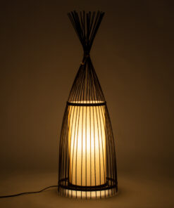 GLOBOSTAR® AZORES 01754 Boho Επιδαπέδιο Φωτιστικό με Ντουί 1 x E27 AC 220-240V IP20 - Καφέ & Μπεζ - Μ30 x Π30 x Υ90cm 14 01754 2