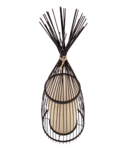 GLOBOSTAR® AZORES 01754 Boho Επιδαπέδιο Φωτιστικό με Ντουί 1 x E27 AC 220-240V IP20 - Καφέ & Μπεζ - Μ30 x Π30 x Υ90cm 15 01754 3