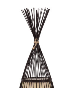 GLOBOSTAR® AZORES 01754 Boho Επιδαπέδιο Φωτιστικό με Ντουί 1 x E27 AC 220-240V IP20 - Καφέ & Μπεζ - Μ30 x Π30 x Υ90cm 16 01754 4