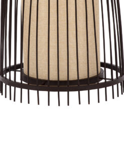 GLOBOSTAR® AZORES 01754 Boho Επιδαπέδιο Φωτιστικό με Ντουί 1 x E27 AC 220-240V IP20 - Καφέ & Μπεζ - Μ30 x Π30 x Υ90cm 18 01754 6