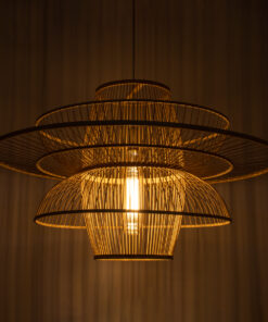 Alternative view of GLOBOSTAR® BALI 01758 Boho Κρεμαστό Φωτιστικό Οροφής με Ντουί 1 x E27 AC 220-240V IP20 - Μπεζ - Μ100 x Π100 x Υ60cm