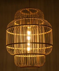 Alternative view of GLOBOSTAR® HIBISCUS 01763 Boho Κρεμαστό Φωτιστικό Οροφής με Ντουί 1 x E27 AC 220-240V IP20 - Μπεζ - Μ48 x Π48 x Y60cm