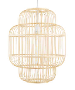 GLOBOSTAR® HIBISCUS 01763 Boho Κρεμαστό Φωτιστικό Οροφής με Ντουί 1 x E27 AC 220-240V IP20 - Μπεζ - Μ48 x Π48 x Y60cm 14 01763 4