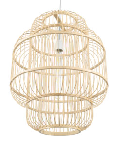 GLOBOSTAR® HIBISCUS 01763 Boho Κρεμαστό Φωτιστικό Οροφής με Ντουί 1 x E27 AC 220-240V IP20 - Μπεζ - Μ48 x Π48 x Y60cm 15 01763 5