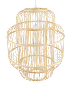 GLOBOSTAR® HIBISCUS 01763 Boho Κρεμαστό Φωτιστικό Οροφής με Ντουί 1 x E27 AC 220-240V IP20 - Μπεζ - Μ48 x Π48 x Y60cm 16 01763 6