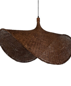 GLOBOSTAR® CUBA 01770 Boho Κρεμαστό Φωτιστικό Οροφής με Ντουί 1 x E27 AC 220-240V IP20 - Καφέ - Μ100 x Π100 x Y55cm 17 01770 4