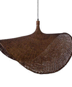 GLOBOSTAR® CUBA 01770 Boho Κρεμαστό Φωτιστικό Οροφής με Ντουί 1 x E27 AC 220-240V IP20 - Καφέ - Μ100 x Π100 x Y55cm 19 01770 6