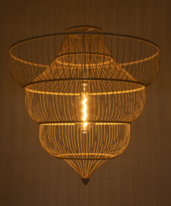 Alternative view of GLOBOSTAR® HIBISCUS 01781 Boho Κρεμαστό Φωτιστικό Οροφής με Ντουί 1 x E27 AC 220-240V IP20 - Μπεζ - Μ100 x Π100 x Υ100cm