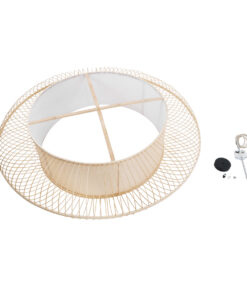 GLOBOSTAR® HIBISCUS 01782 Boho Κρεμαστό Φωτιστικό Οροφής με Ντουί 3 x E27 AC 220-240V IP20 - Μπεζ - Μ120 x Π120 x Y31cm 21 01782 11