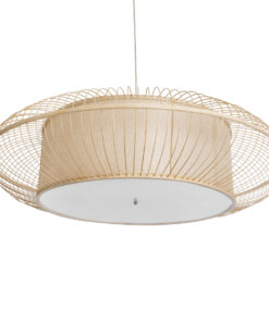 GLOBOSTAR® HIBISCUS 01782 Boho Κρεμαστό Φωτιστικό Οροφής με Ντουί 3 x E27 AC 220-240V IP20 - Μπεζ - Μ120 x Π120 x Y31cm 16 01782 6