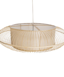 GLOBOSTAR® HIBISCUS 01782 Boho Κρεμαστό Φωτιστικό Οροφής με Ντουί 3 x E27 AC 220-240V IP20 - Μπεζ - Μ120 x Π120 x Y31cm 17 01782 7