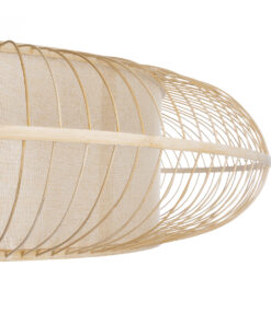 GLOBOSTAR® HIBISCUS 01782 Boho Κρεμαστό Φωτιστικό Οροφής με Ντουί 3 x E27 AC 220-240V IP20 - Μπεζ - Μ120 x Π120 x Y31cm 18 01782 8