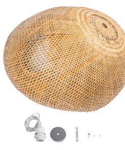 GLOBOSTAR® CARIBBEAN 01784 Μοντέρνο Κρεμαστό Φωτιστικό Οροφής με Ντουί 1 x E27 AC 220-240V IP20 - Μπεζ - Μ80 x Π80 x Υ35cm 20 01784 9