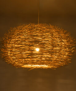 GLOBOSTAR® MINORCA 01786 Boho Κρεμαστό Φωτιστικό Οροφής με Ντουί 1 x E27 AC 220-240V IP20 - Μπεζ - Μ100 x Π100 x Υ45cm 12 01786 3